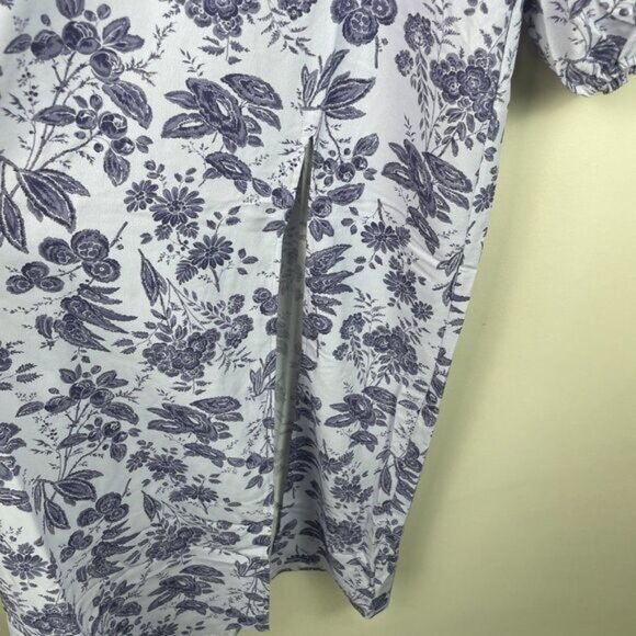 Hill House The Simone Maxi Side Slit Long Sleeve Dress Lilac Floral Purple L - Picture 6 of 10